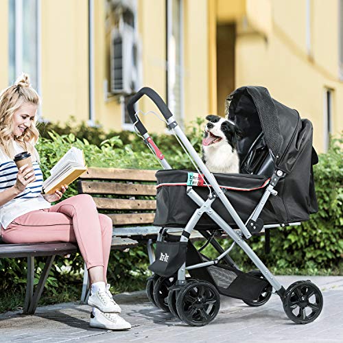 Katze-Tatze-Poussette-pour-Chien-Pet-Voyage-Poussette-Chat-Poussette-Pliable-avec-rsistant-aux-Chocs-6-EVA-Roues-poigne-rversible