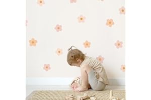 JYNVO Stickers Fleurs Muraux,72 Pièces Décoration Chambre Fille, Autocollants Décoration Murale Chambre Bébé - Facile à Poser, Decoration pour Salon Chambre Bureau(Couleurs Variées)