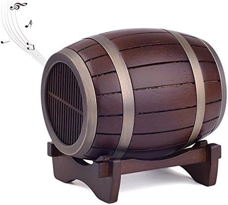 Artinova Wooden Barrel Speakers Portable Wireless Bluetooth Speakers with a Wooden Tray for IPHONE, Other Cellphone, Desktop Computer, Laptop ARTA-0051
