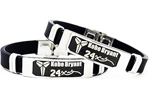 LORH'S STORE Équipe de Basket-Ball NBA étoile Signature inspirée Bracelets réglables Sport Silicone Bracelet 2 Pcs