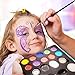 Produktbild 12 Schminkasten Schminkset, Schminkpalette mit 2 Glitzer und 3 Pinsel, Kinderschminken Profischmink für Kinder Tiermasken Körperfarben Halloween Karneval Make-up Bodypainting Facepainting