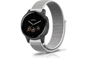 Niboow Pasek 18 mm do Garmin Vivoactive 4S (40 mm)/Vivomove 3S (39 mm)/Forerunner 255S Music, nylonowy pasek Solo Loop z zapięciem na rzepy, zapasowy pasek do zegarka Garmin Venu 2S/Captain Marvel 40