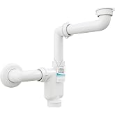 Aqua Bagno Yer tasarruflu sifon lavabo - mobilya sifonu - yerden tasarruf sağlayan sifon - d&uuml;z gider - banyo - esnek ayarlana