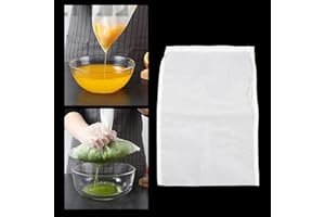 JPGhaha 2 Piezas Bolsa de Filtro Nylon de Leche de Nuez 31 X 45cm Bolsa Grande Reutilizable de Malla Ultrafina de Grado Alimenticio para Filtrar Leche Vegetal Café Té Vino Zumo