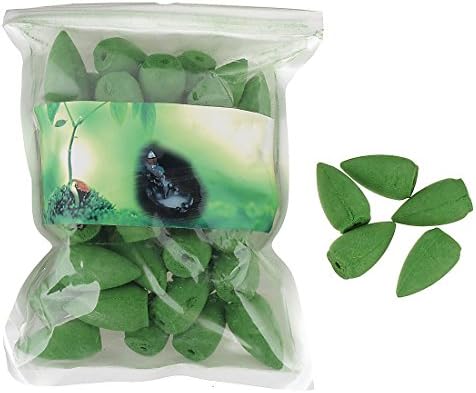 45PCs/Bag Backflow Incense Sticks Fit for Backflow Incense Burner Holder, Tibetan Incense Backflow Incense Cones Flower Scent Incense Sticks (Green Tea Scent)