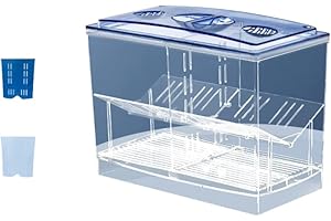 Hapihom Clear Acrylic Mini Fish Tank With Detachable Divided Compartments Beta Fish Tanks Fish Bowl For Fish Shrimp External