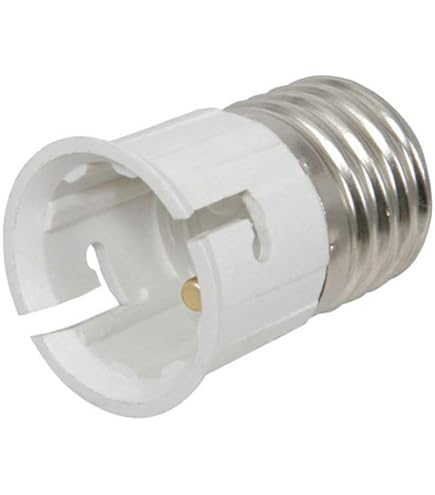 Acouto Adattatore Lampada Da B22 A E27 (5 Pezzi) - Convertitore Maschio/Femmina In PC Ignifugo, Portalampada Per Lampadine E27