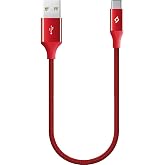 ttec AlumiCable Mini Type-C 30cm Şarj Kablosu, Kırmızı