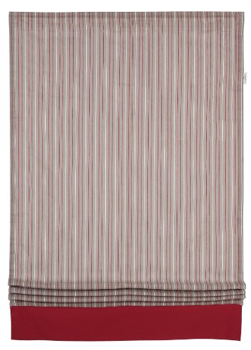 TOM TAILOR 575039 Raffrollo T-Fine Stripes 60 x 140 cm, rot / grau