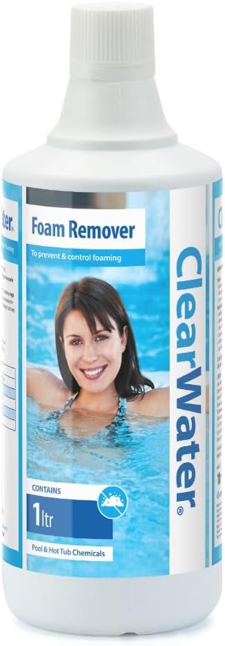 Clearwater Foam Remover for Swimming Pool and Spa Treatment, 1 Litre