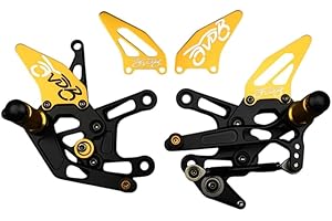 avdb-moto Platines/Commandes Reculées compatible avec YAMAHA YZF R1 YZF-R1 RN19 2007-2008 Racing AVDB (Or)