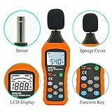 Schallpegelmessgerät, TKSTAR Digital Sound meter Digital Schallpegelmesser LCD Bildschirm Ton Monitor dB Meter MS6708 Tragbarer Digital Dezibel Schallpegelmesser Reader, Rauschmessung Messbereich 30-130 dBA Genauigkeit 1, 5dB