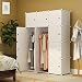 Produktbild Koossy Erweiterbares Kleiderschrank Regalsystem für Kinderzimmer Wohnzimmer und Schlafzimmer (Weiß, 12 Cube)