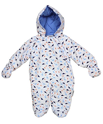 Nursery Time Mini Dino Snowsuit - White - 6-9 Months / 74 cm