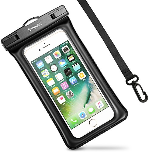Housse Étanche Certifié IPX8, Simpeak Universelle Pochette téléphone étanche Waterproof, Housse Etui Etanche (5,8 Pouces) Crystal Clear pour Apple iPhone 7/ 7 Plus, iPhone 6/ 6S/ 6S Plus, iPhone SE/ 5S/ 5/ 5C, Suamsung Galaxy J3/ J5/ J7/ A3/ A5/ S7/ S7 Edge/S6/S6 Edge/Note 4, Huawei P8/P8 Lite/P9/P9 Lite Smartphones 