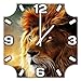 Produktbild Löwe, Design Wanduhr aus Alu Dibond zum Aufhängen, 48 cm Durchmesser, schmale Zeiger, schöne und moderne Wand Dekoration, mit qualitativem Quartz Uhrwerk