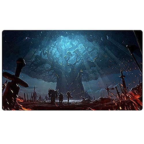 Preisvergleich Produktbild RGB Gaming Mouse Mat Pad Erweitertes Led-Mousepad mit rutschfester Gummibasis Kundenspezifisch gestaltete, genähte Kanten Wasserdichter, rutschfester Gummi@90x40 worldtree016