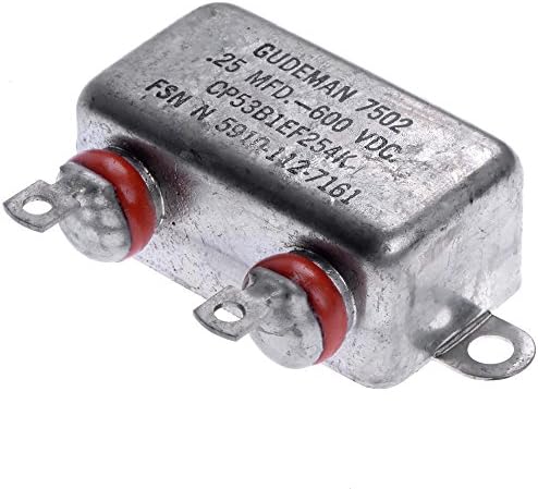 Gudeman NOS Paper in Oil PIO capacitor 0.25uf /600VDC PN:5910-112-7161