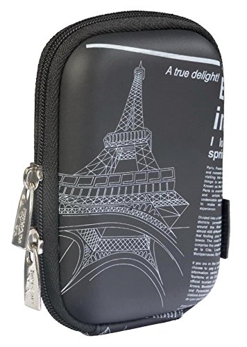 RivaCase 7103 (PU) Hardcase für Digitalkamera schwarz (newspaper)