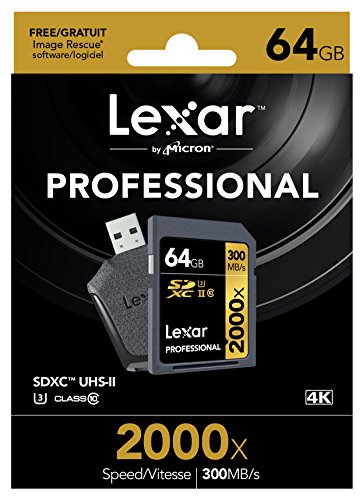 Lexar Professional 64GB 2000x Speed SDXC UHS-II Speicherkarte mit Kartenlesegerät - 4