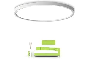 inShareplus 15.7inch LED Flush Mount Ceiling Light Fixture, 32W Daylight White 5000K Super Bright, Thin Flat Modern Ceiling Lights Fixture, Super Bright Ceiling Lamp for Bedroom, Living Room, Office