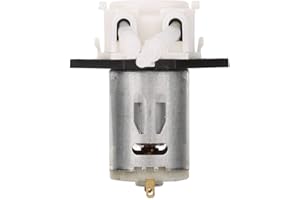 Keenso DC 12V 3x5mm Dosierpumpe Peristaltikkopf Chemische Wasserflüssigkeit Automatische Mikro-Wasserpumpe für die chemische Analyse im Aquariumlabor (weiß)