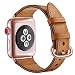 Produktbild LBTrading iWatch Armband 38mm/42mm Leder Ersatz Uhrarmband mit Secure Clasp Schnalle für Apple Watch Series 3/2/1 Size 38mm (Braun)