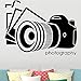 Produktbild Alte kamera wandkunst aufkleber wandaufkleber diy home decalation zubehör vinyl wasserdicht wandaufkleber für wohnzimmer wandtattoo gruppe kaffee l 43 cm x 63 cm