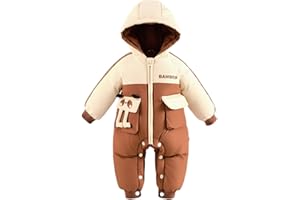 GigaCircle Acolchado Mono Bebe Invierno, Cute Puppy Buzo Bebe Invierno Ropa Bebe Niño Biña, Warm Mameluco Bebe Invierno, 3-24 Meses