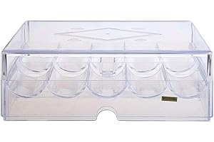 Tubayia 100/200 Chips Acryl Pokerchips Halter Tray Tablett Casinospiele Zubehör