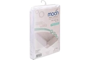 The Moon Brand Premium 100% Cotton Terry, Breathable Waterproof Mattress Protector with Skirt Fit -Durable & Comfortable.Waterproof & Breathable, Hypoallergenic- Easy to Clean-60 x 120 x 12 cm