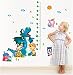 ufengke® Cartoon Animals Dinosaur Height Chart Decals(70cm-180cm), Children's Room Nursery Removable Wall Stickers Murals