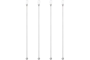 kilofly Rhinestone Party Stir Swizzle Stick Value Pack, Set of 4
