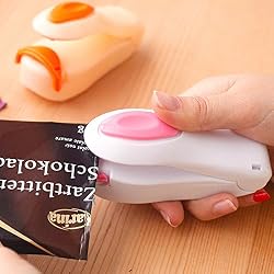 Luniquz Soudé-Sac Plastique, Machine Mini d'étanchéité pour sceller Sac/Sachet Plastique Cuisine, scelleuse/Soudeur Thermique pour Sac Plastique de Collation/Aliments (Couleur Aléatoire)