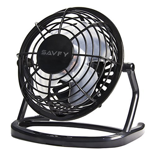 4" Mini USB Ventilator Tischventilator / Fan / Lüfter für den Schreibtisch mit An/Aus-Schalter schwarz
