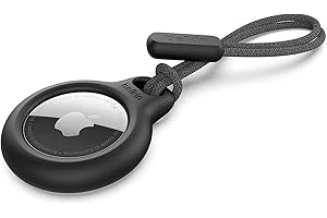 Belkin Anneau de protection avec cordon d'attache (protection pour AirTag, accessoire résistant aux rayures, noir)