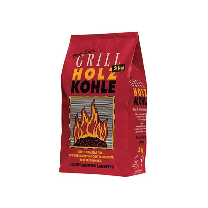 Feuer Flamme Grill Holzkohle 3kg