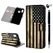 Produktbild Huawei P Smart 2019 Hülle Flipcase für Huawei Honor 10 Lite HandyHülle Leder Cover Case Schutzhülle Etui Flipcover Tasche mit Ständer Magnetverschluss und Innere Silikon Hülle - Amerikanische Flagge