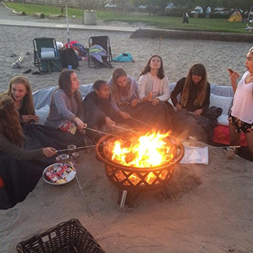 Nlife Marshmallow Roasting Sticks Smores Spieße Hot Dog Gabel Rotierende und Teleskopische Edelstahl für Camping Campfire Kochgeschirr (Set von 6, 32 Zoll, Free Rubber Covered Tipps) - 6