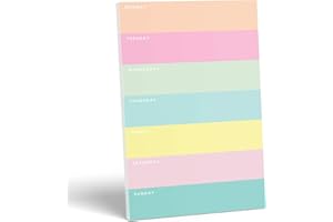 Daily Planner by Sweetzer & Orange - Undated 2025 Weekly Pad – Colorblock Magnetic To Do List Notepad - Mon to Sun Agenda and Habit Tracker Organizer, Desk Pad for College Student, Office or Home