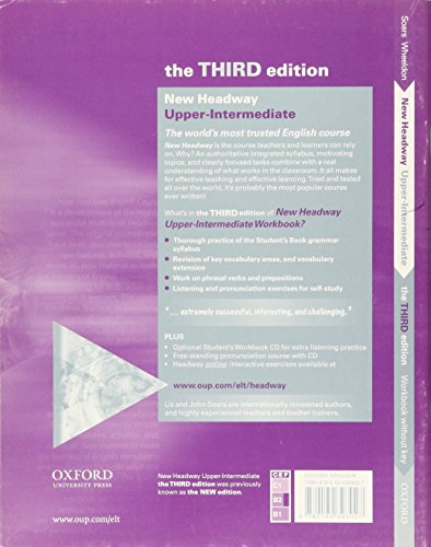 Book's Cover of New Headway Upper-Intermediate : Workbook without key.