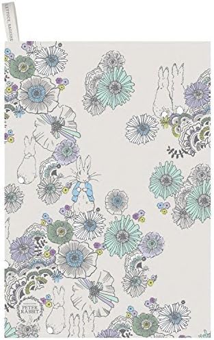 BEATRIX POTTER PETER RABBIT FLOWERS BEIGE BLUE 100% COTTON TEA TOWEL 22 X 40CM