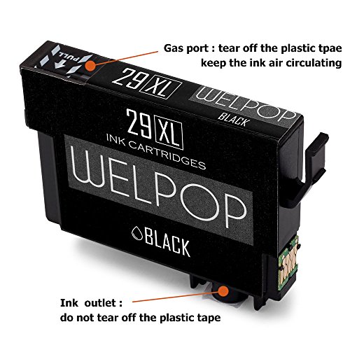 WELPOP Kompatibel Ersatz für Epson 29XL Druckerpatronen, (3 Schwarz,1 Blau,1 Rot,1 Gelb), Hoher Reichweite Kompatibel mit Epson Expression Home XP-235 XP-335 XP-245 XP-432 XP-332 XP-247 XP-342 XP-435 XP-442 XP-345 XP-445 - 2