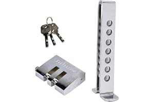Bodyplus Car Pedal Lock - 7 Adjustable Holes Solid Steel Car Lock Anti-Theft Device - Car Brake Clutch Pedal Lock for Car Security - Car Anti Theft Lock with 3 Keys