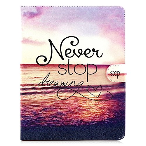 iPad 2 iPad 3 iPad 4 Hülle, Deenor Red Sea Pattern PU Leder Abdeckung Stand Flip Schutzhülle Hülle für Apple iPad 2 iPad 3 iPad 4. (Red Sea) - 2