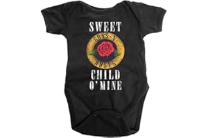 Guns N' Roses Crezca El Bebé Sweet Child O Mine Logo Oficial 0 To 24 Months