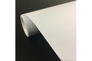 vgoltd Furniture Sticker Matt Sticky Back Vinyl Cupboard Covering Craft Fablon Self Adhesive Contact Paper (White, 2m x 305mm)