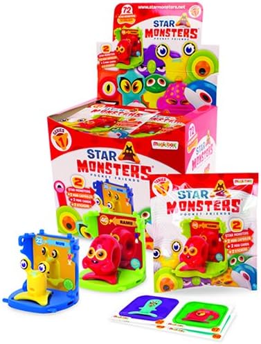 Star Monsters Mini Capsule Display Box (Pack of 12, Multi-Colour)