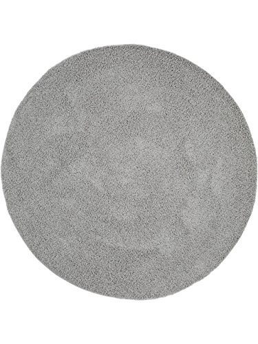 benuta Shaggy Hochflor Teppich Swirls Grau ø 80 cm rund | Langflor Teppich für Schlafzimmer und Wohnzimmer - 2