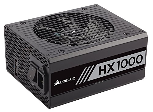 Corsair CP-9020139-UK HX1000 1000 W 80+ Platinum Fully Modular Power Supply Unit - Black